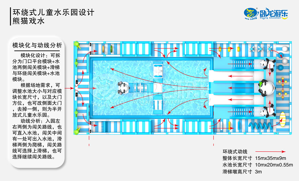 熊猫戏水环绕式水乐园